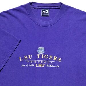 VTG LSU Tigers Nokia Sugar Bowl 2004 National Championship TShirt Mens XL Purple